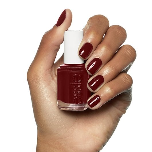 berry naughty - nail - red lacquer & creamy, color polish, essie dark